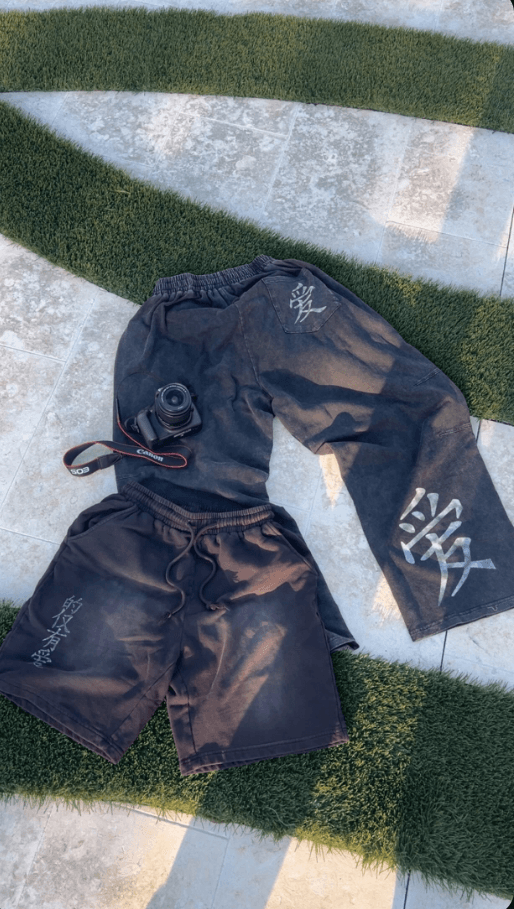 Black hoodie and Vert-C shorts set